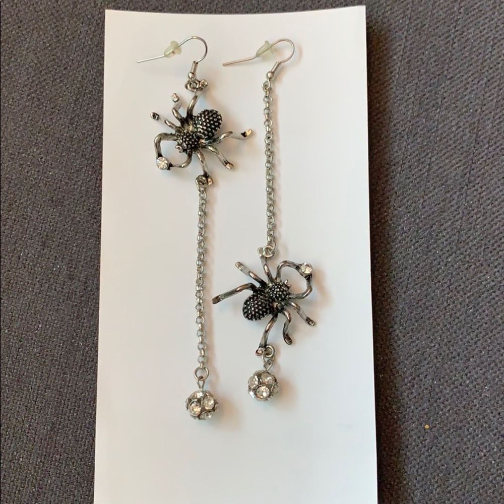 Asymmetrical Spider Earrings